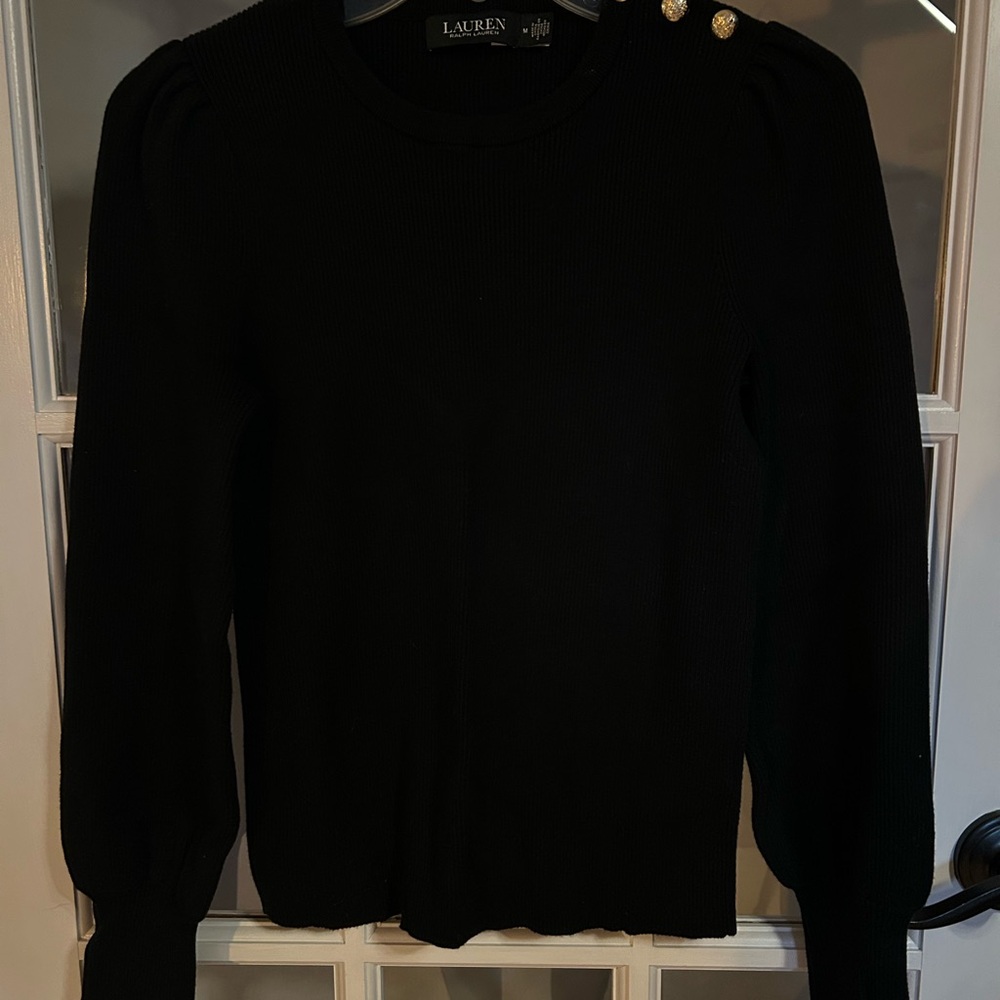 Ralph Lauren Green Ribbed Long Sleeve Sweater